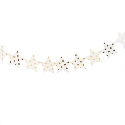 Shiny Stars Bunting #1 GOLD DOTS