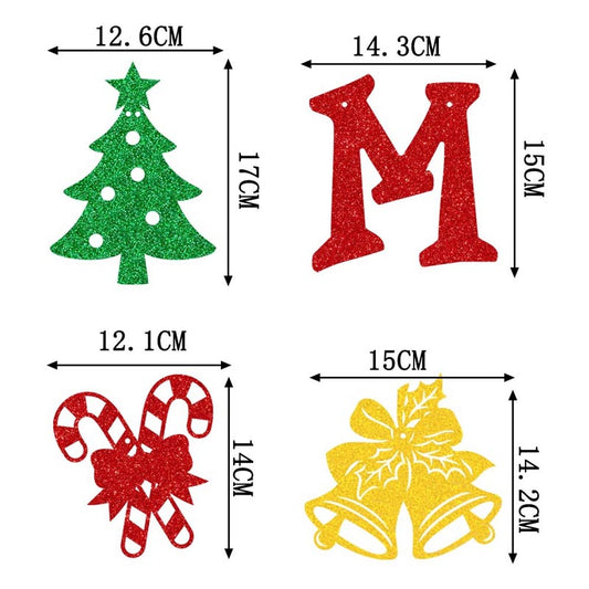 Merry Christmas Bunting/ Hanging Swirl Decorations