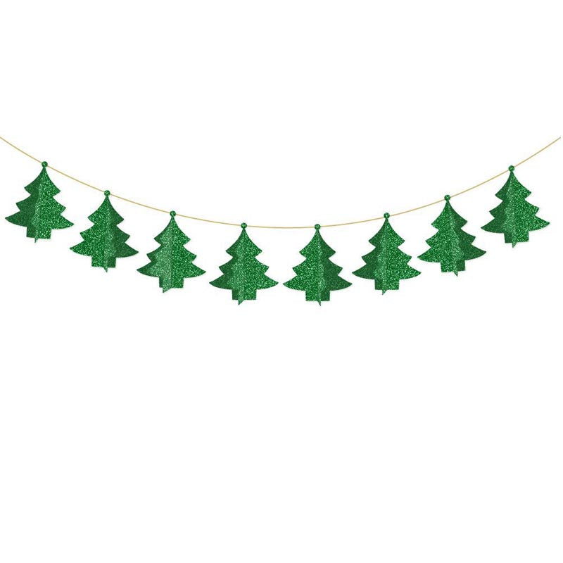 3D Christmas Tree Bunting 2 Pcs