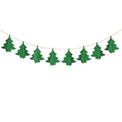 3D Christmas Tree Bunting 2 Pcs