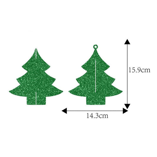 3D Christmas Tree Bunting 2 Pcs