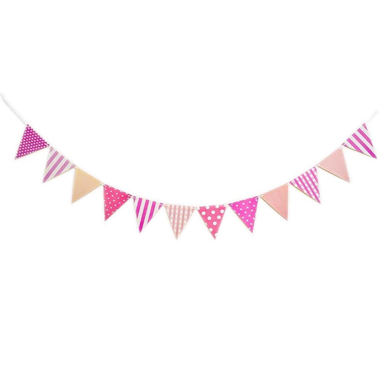 Pennant Flag Bunting #10 PINK