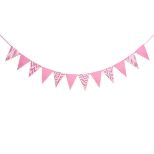 Pennant Flag Bunting #12 PINK