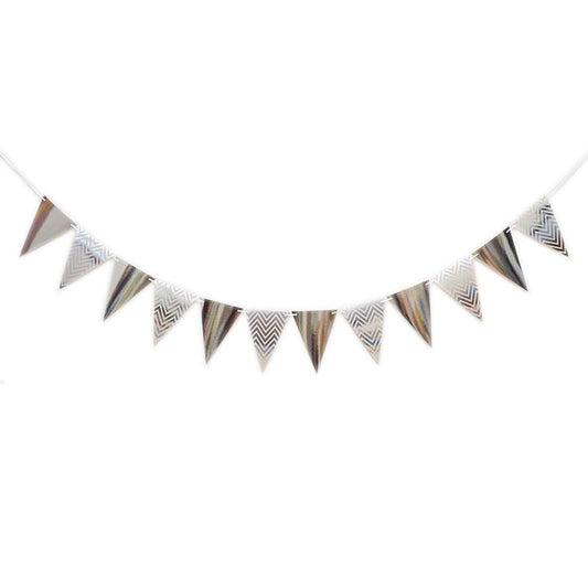 Pennant Flag Bunting #6  SILVER