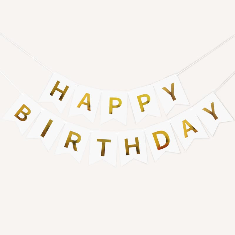 Happy Birthday Bunting 16x20cm Letter Birthday Banner Decorations