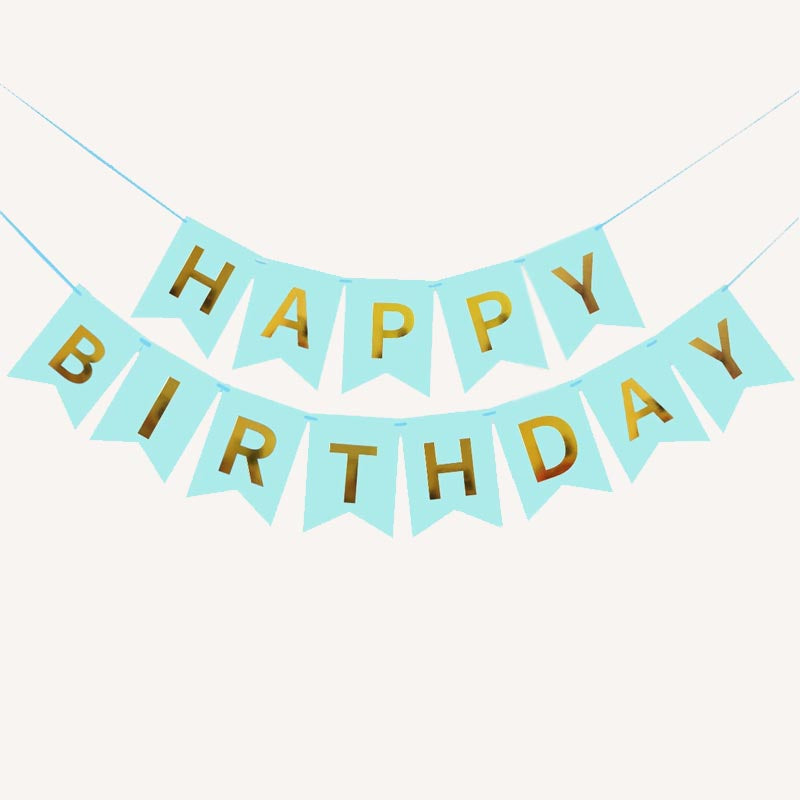 Happy Birthday Bunting 16x20cm Letter Birthday Banner Decorations