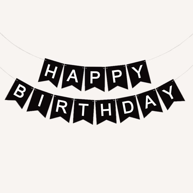 Happy Birthday Bunting 16x20cm Letter Birthday Banner Decorations