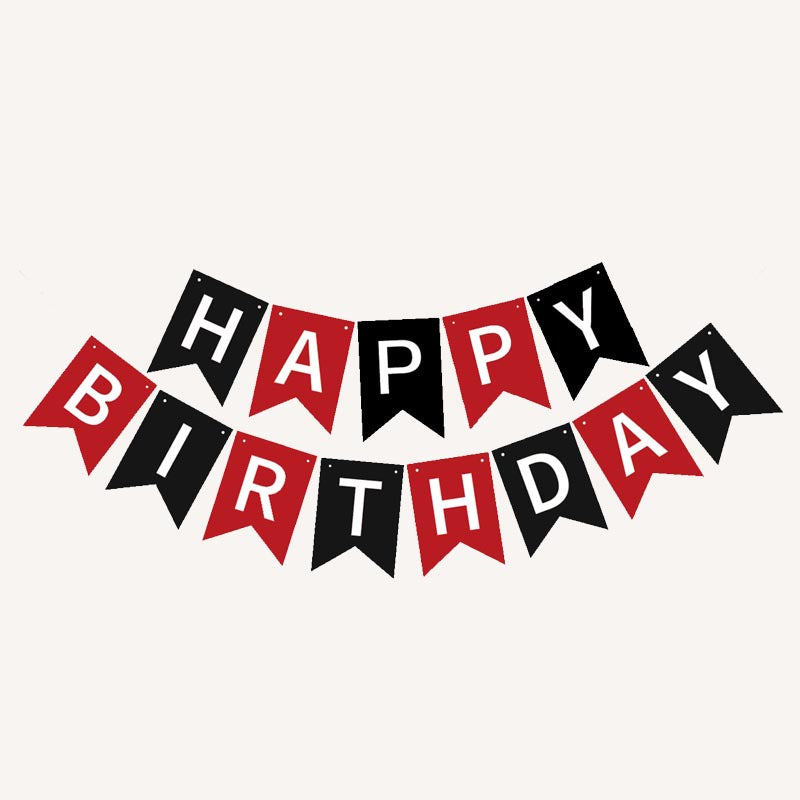 Happy Birthday Bunting 16x20cm Letter Birthday Banner Decorations