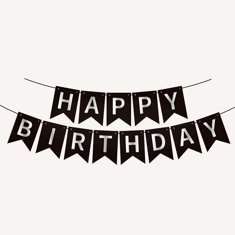 Happy Birthday Bunting 16x20cm Letter Birthday Banner Decorations