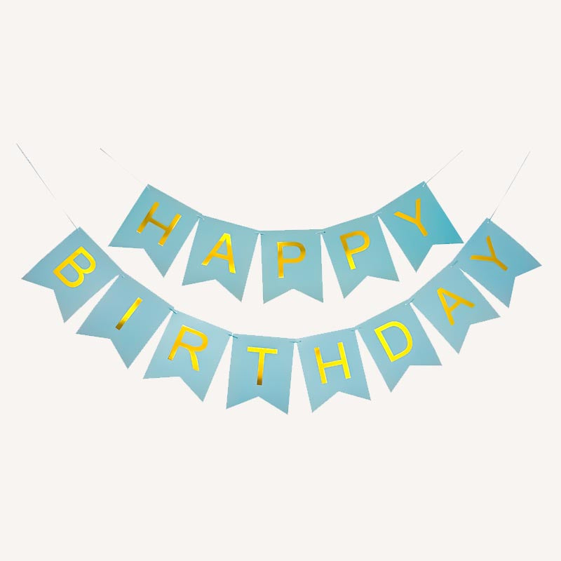 Happy Birthday Bunting 16x20cm Letter Birthday Banner Decorations