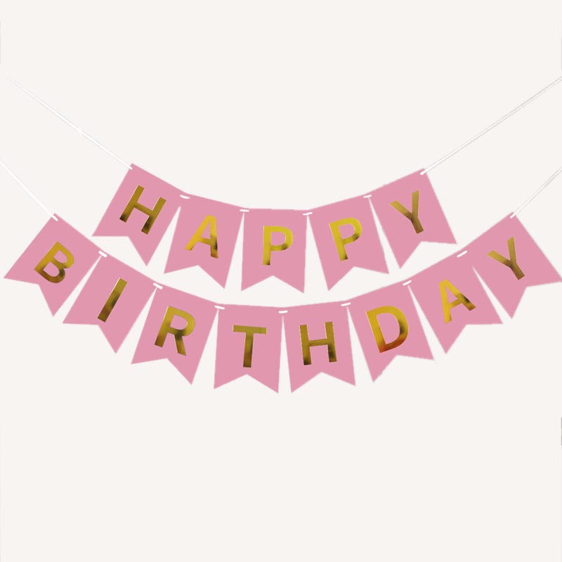 Happy Birthday Bunting 16x20cm Letter Birthday Banner Decorations