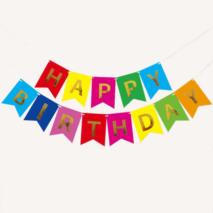 Happy Birthday Bunting 16x20cm Letter Birthday Banner Decorations