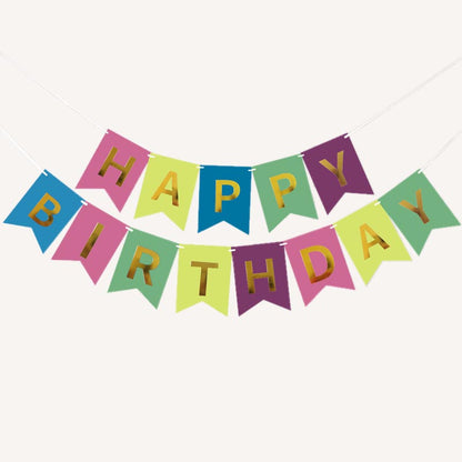 Happy Birthday Bunting 16x20cm Letter Birthday Banner Decorations