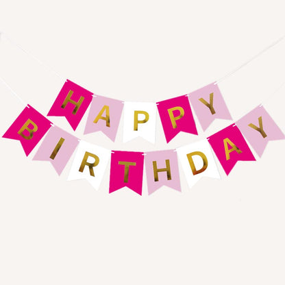 Happy Birthday Bunting 16x20cm Letter Birthday Banner Decorations