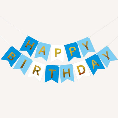 Happy Birthday Bunting 16x20cm Letter Birthday Banner Decorations
