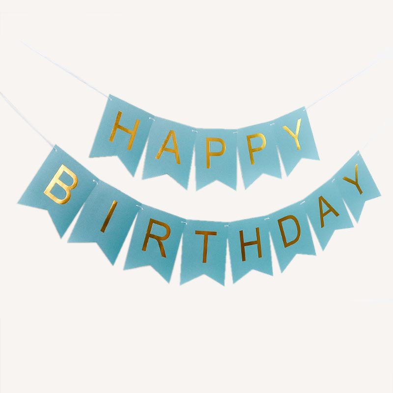 Happy Birthday Bunting 16x20cm Letter Birthday Banner Decorations