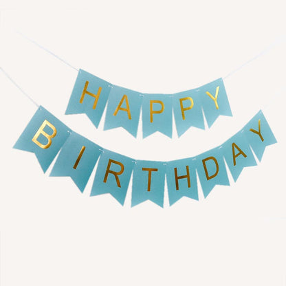 Happy Birthday Bunting 16x20cm Letter Birthday Banner Decorations