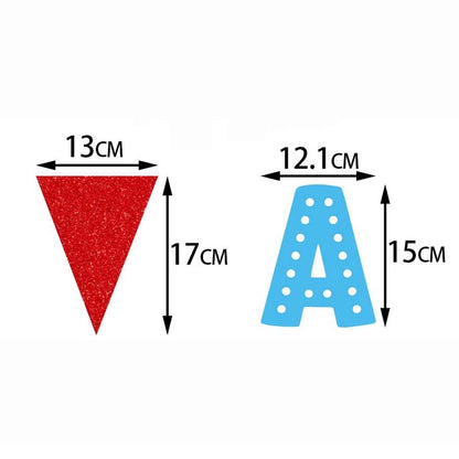 Carnival Circus Birthday Bunting Pennant Banner Flag Letter Birthday Banner Decorations
