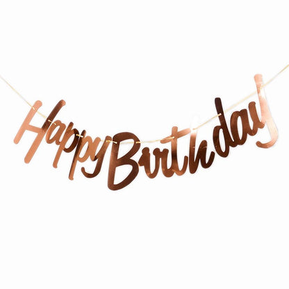 Happy Birthday Bunting #31 BRONZE Color Letter Birthday Banner Decorations