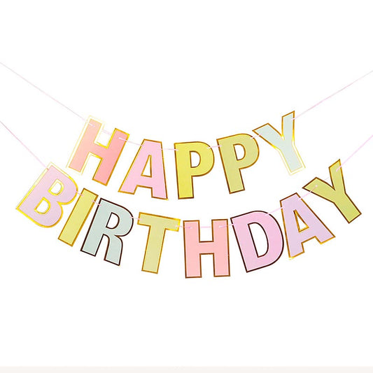 Happy Birthday Bunting #38 Letter Birthday Banner Decorations