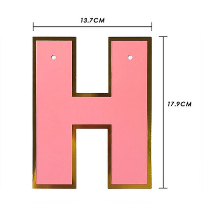 Happy Birthday Bunting #38 Letter Birthday Banner Decorations