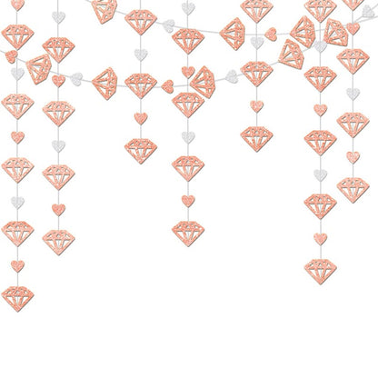 2D Diamond Hanging Decorations 4M  ROSE GOLD