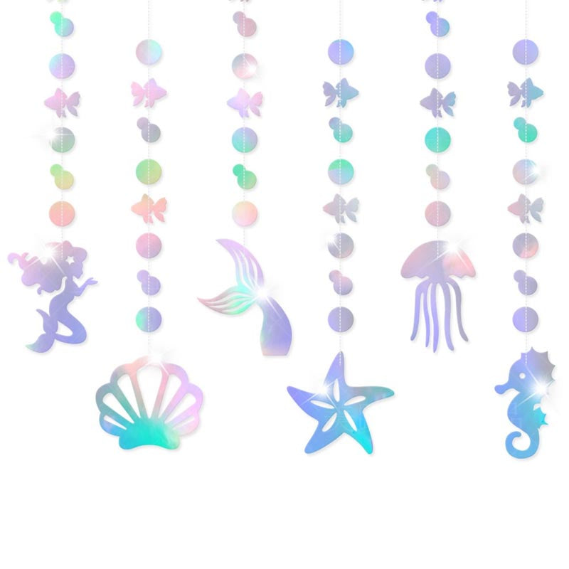 Mermaid Starfish Jellyfish Hanging 12Pcs