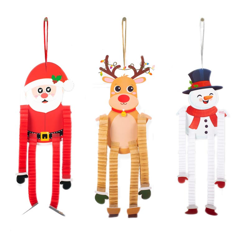 Santa Claus/ Reindeer/ Snowman Hanging Decorations One Set 3Pcs