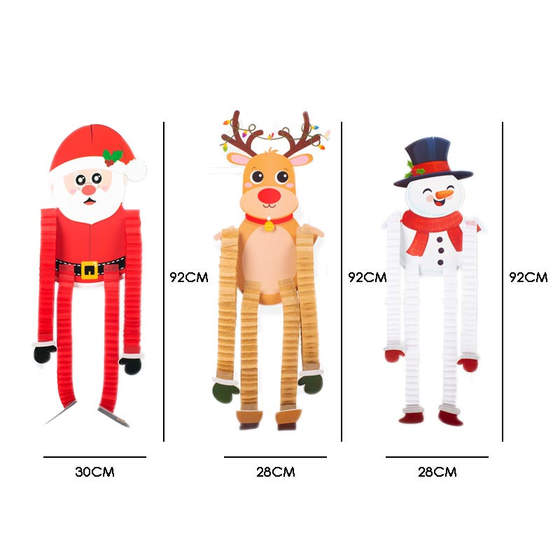 Santa Claus/ Reindeer/ Snowman Hanging Decorations One Set 3Pcs