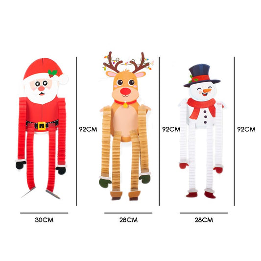 Santa Claus/ Reindeer/ Snowman Hanging Decorations One Set 3Pcs