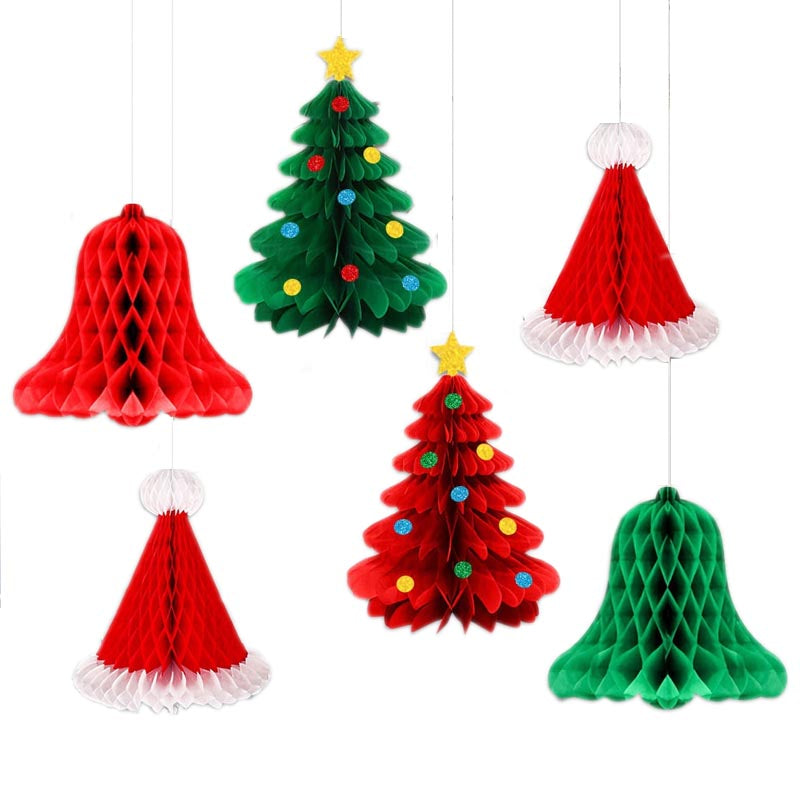 3D Christmas Hanging Decorations 5Pcs