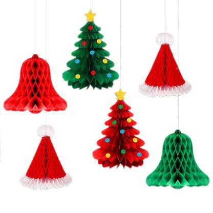 3D Christmas Hanging Decorations 5Pcs