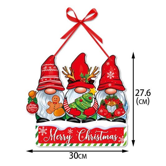 Christmas Door Paper Hanging Decoration Cards A 2Pcs (Choose Your Own)