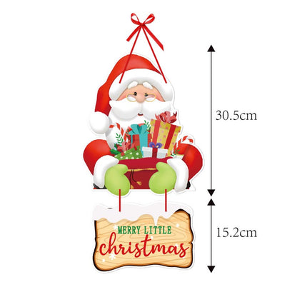 Christmas Door Paper Hanging Decoration Cards B 2Pcs (Choose Your Own)
