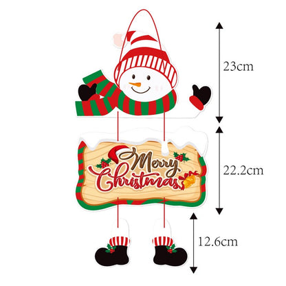 Christmas Door Paper Hanging Decoration Cards B 2Pcs (Choose Your Own)