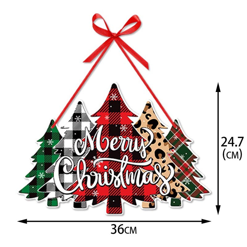 Christmas Door Paper Hanging Decoration Cards A 2Pcs (Choose Your Own)