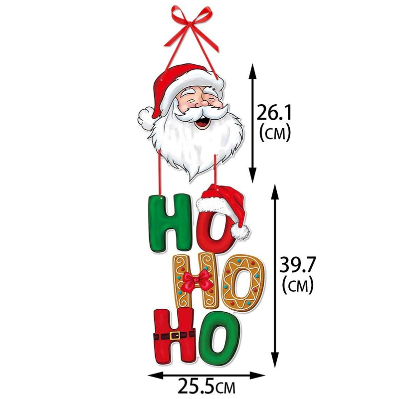 Christmas Door Paper Hanging Decoration Cards A 2Pcs (Choose Your Own)