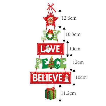 Christmas Door Paper Hanging Decoration Cards B 2Pcs (Choose Your Own)