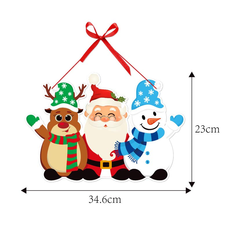 Christmas Door Paper Hanging Decoration Cards B 2Pcs (Choose Your Own)