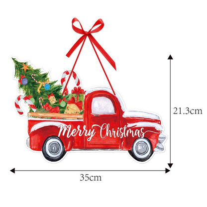 Christmas Door Paper Hanging Decoration Cards B 2Pcs (Choose Your Own)
