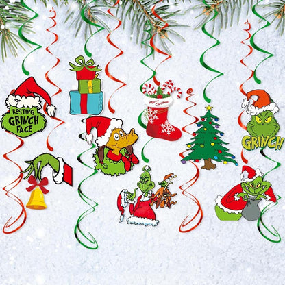 Christmas Hanging Swirl Decorations 13Pcs