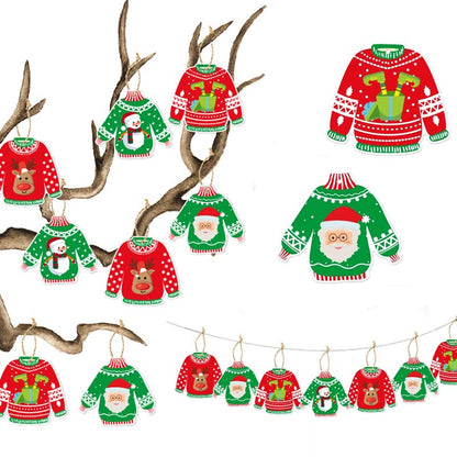 Christmas Sweater Ornaments 32Pcs