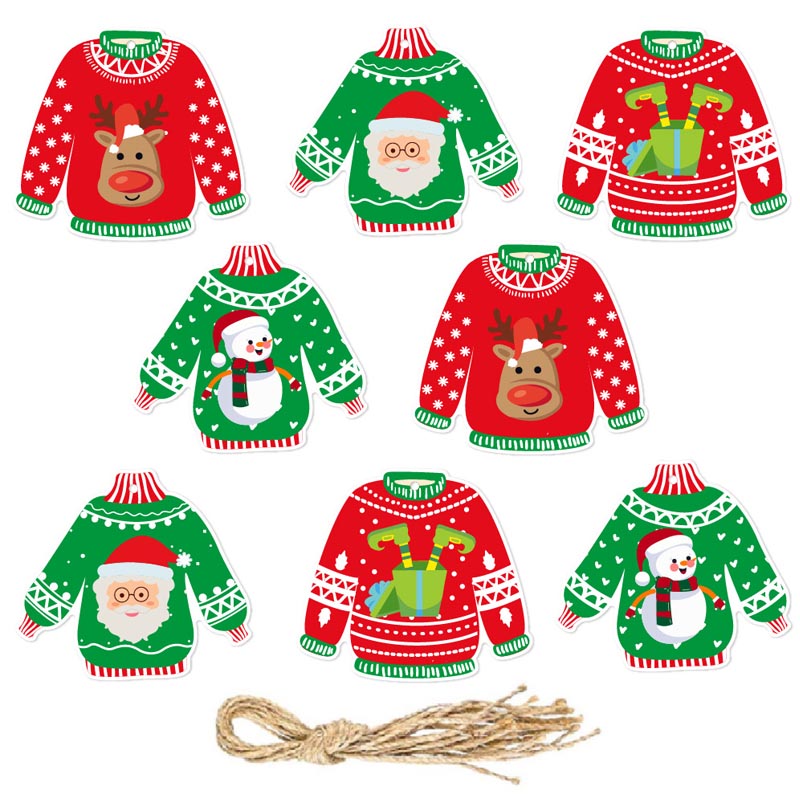 Christmas Sweater Ornaments 32Pcs
