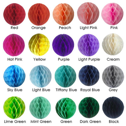 Honeycomb Balls 4"/6"/8"/10"/12" (Choose Your Own)