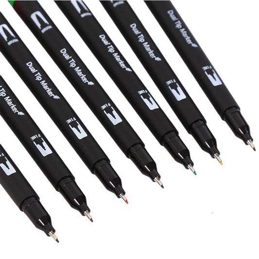 Dual Tip Brush Pens Markers 12/24/36/48/60/72/80/100/120/168 Colors
