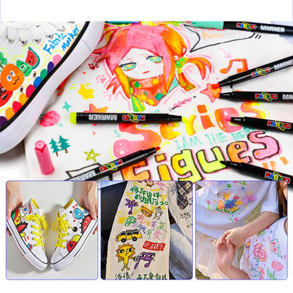 Fabric Markers DIY Works of Art 12/24/36 Colors