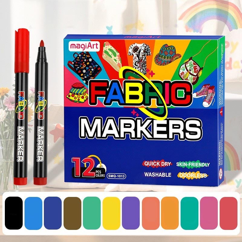 Fabric Markers DIY Works of Art 12/24/36 Colors