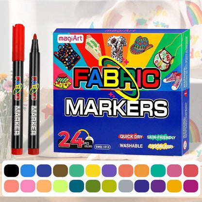 Fabric Markers DIY Works of Art 12/24/36 Colors