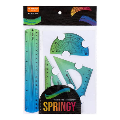 Gradient Color Flexible Ruler Set 15/20/30cm Green/Purple/Yellow