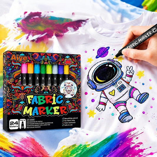 Fabric Markers Single/Dual Tip DIY Works of Art 12/24/36 Colors